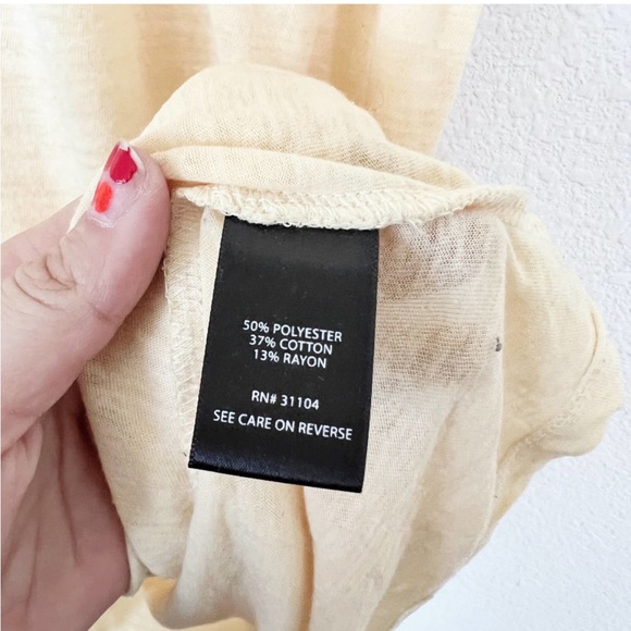 🌴☀️ Torrid Palm Springs Classic Fit Yellow Vintage Burnout Short Sleeve Tee - Picture 3 of 5